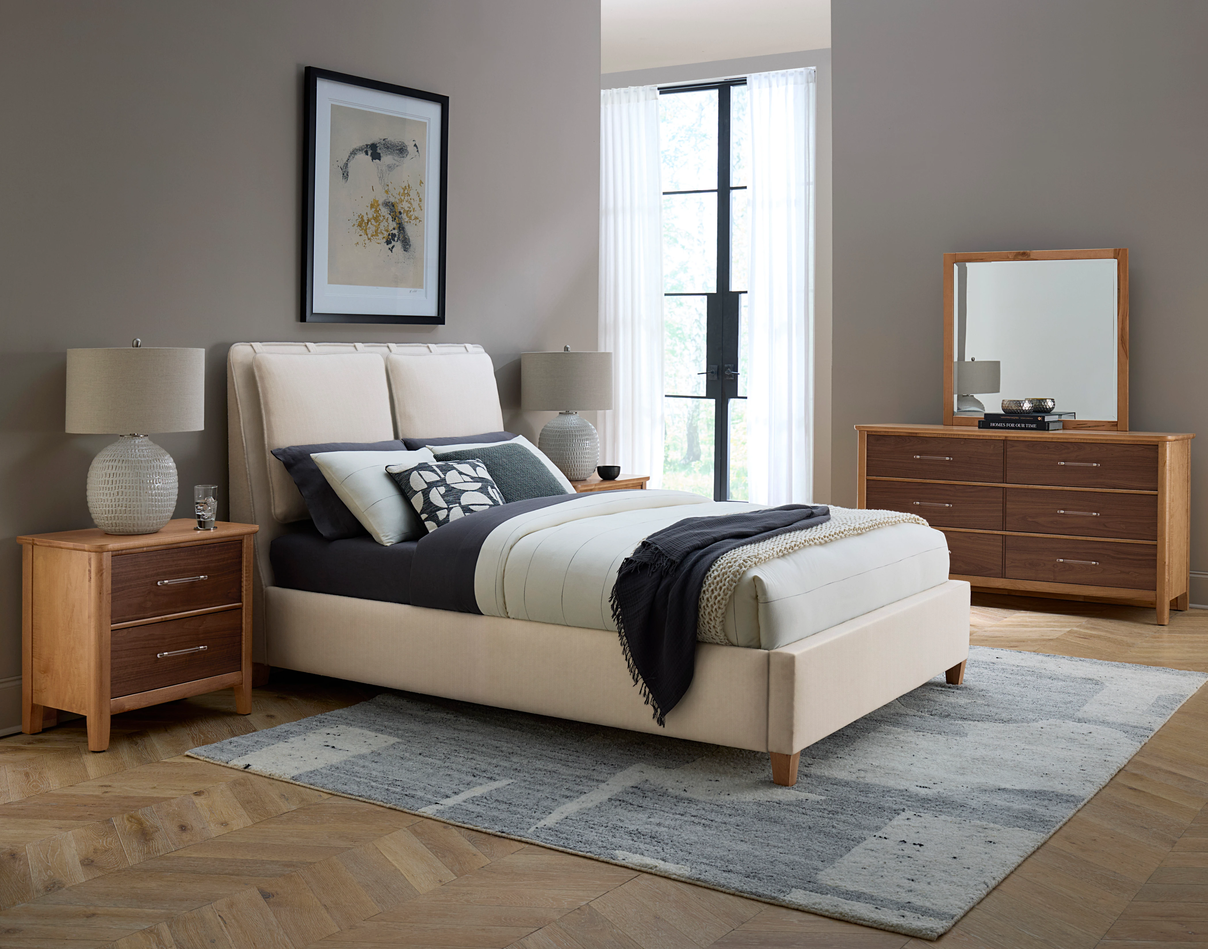 King Uph Bed-Pure White 853661P166P822P404
