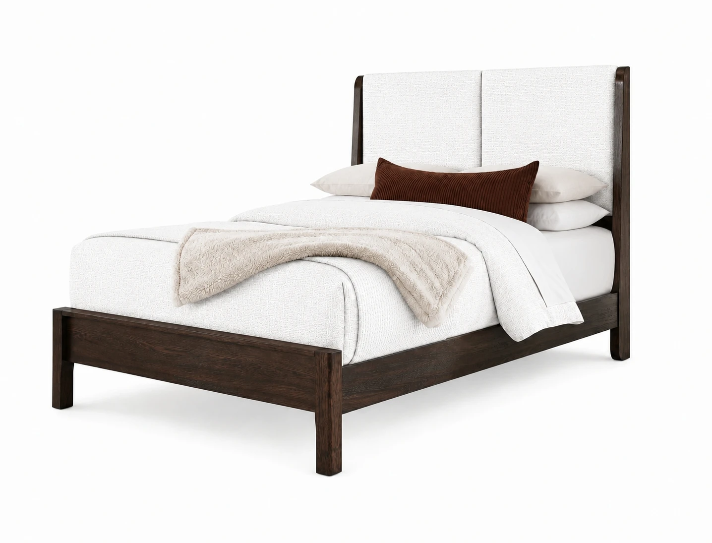 Queen Shelter Uph Bed-Pure White 860553355052722