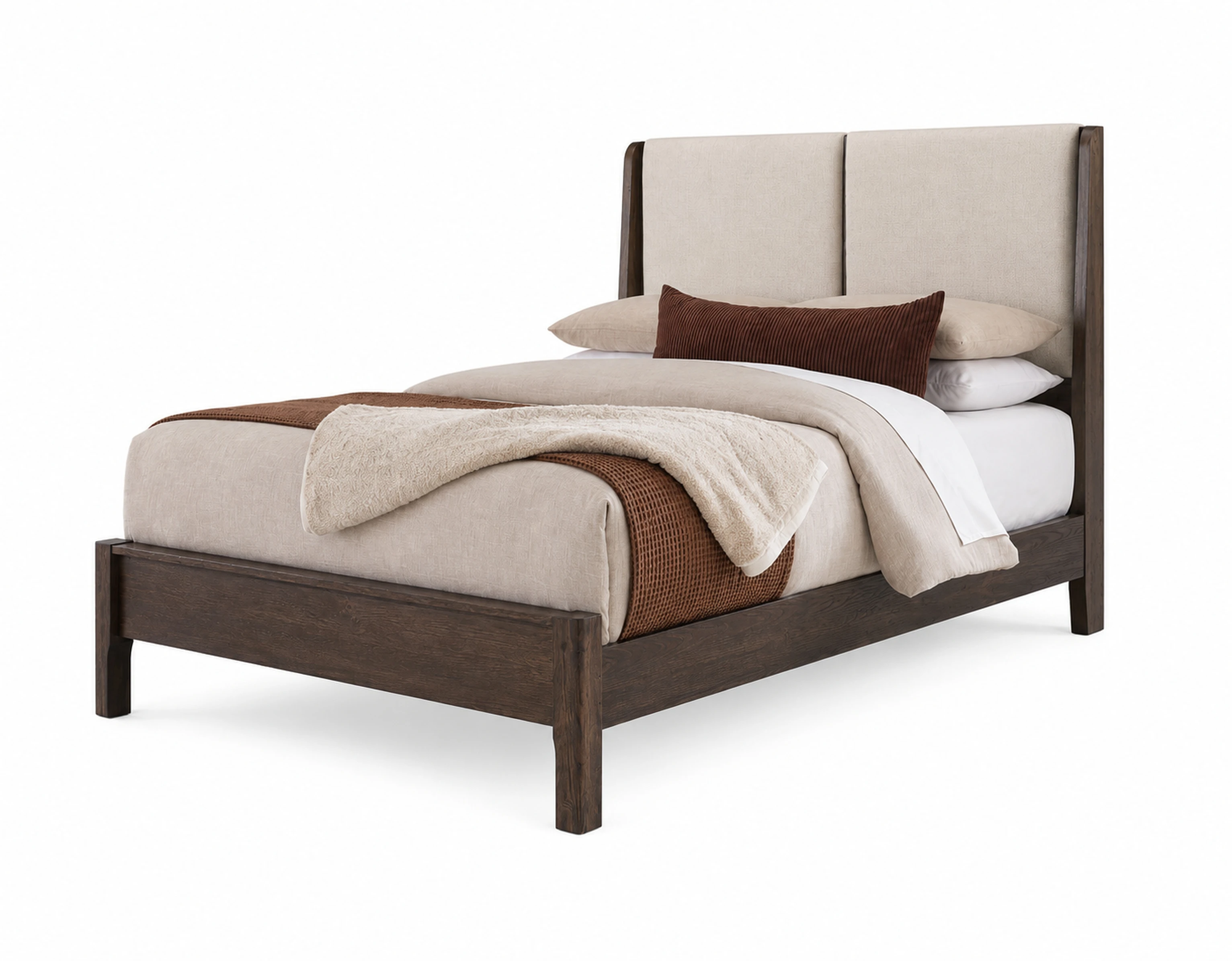 King Shelter Uph Bed-Ecru 860663366061722MS1