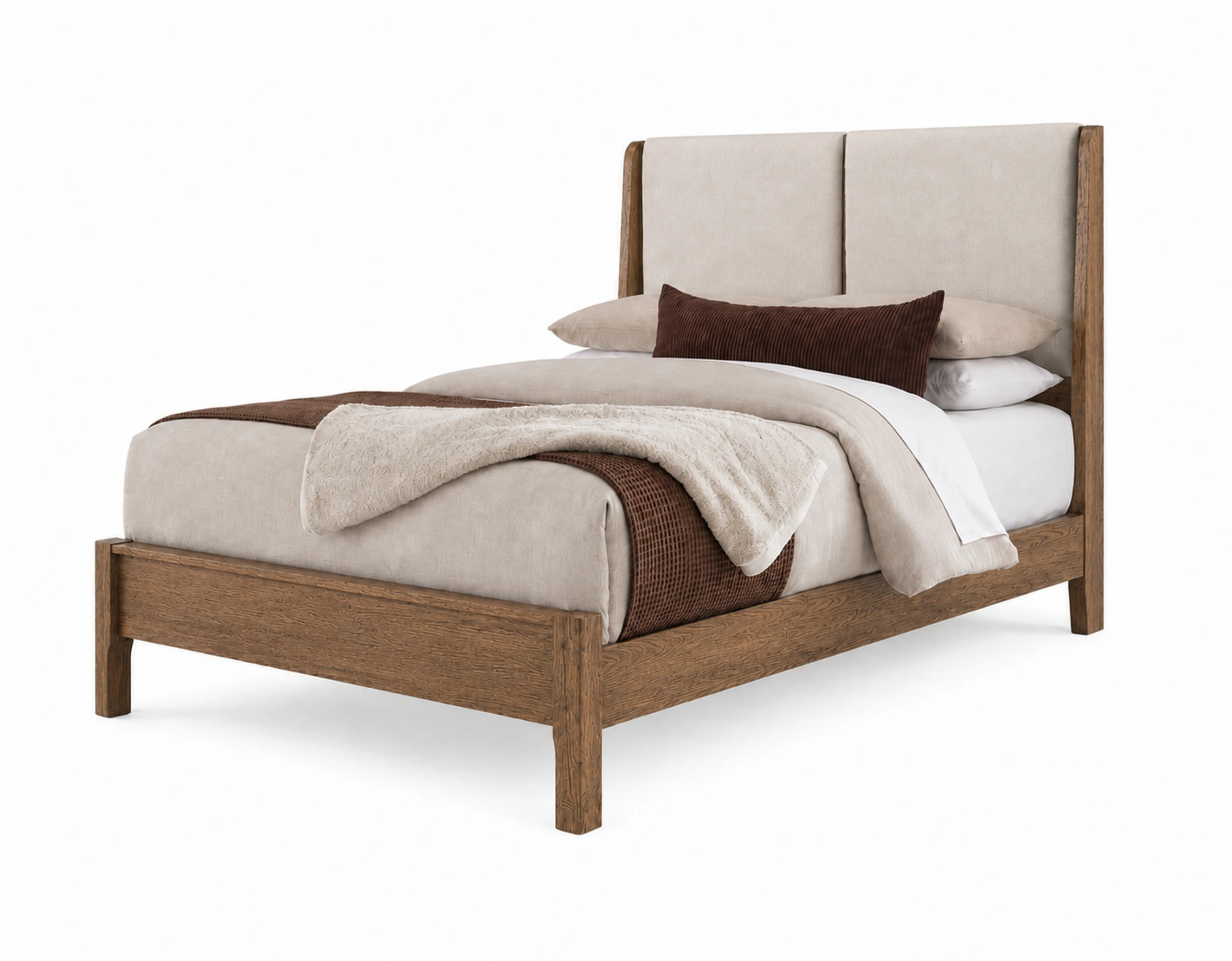 Queen Shelter Uph Bed-Ecru 862553355051722