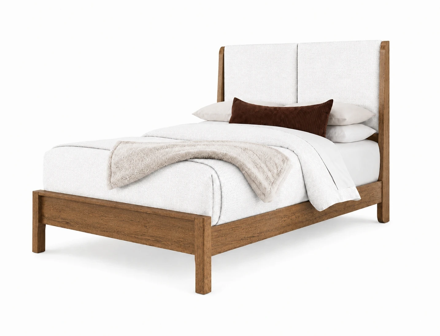 King Shelter Uph Bed-Pure White 862663366062722MS1