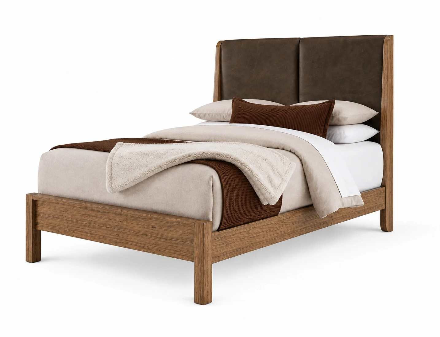 King Shelter Uph Bed-Sedona Brown 862663366066722MS1