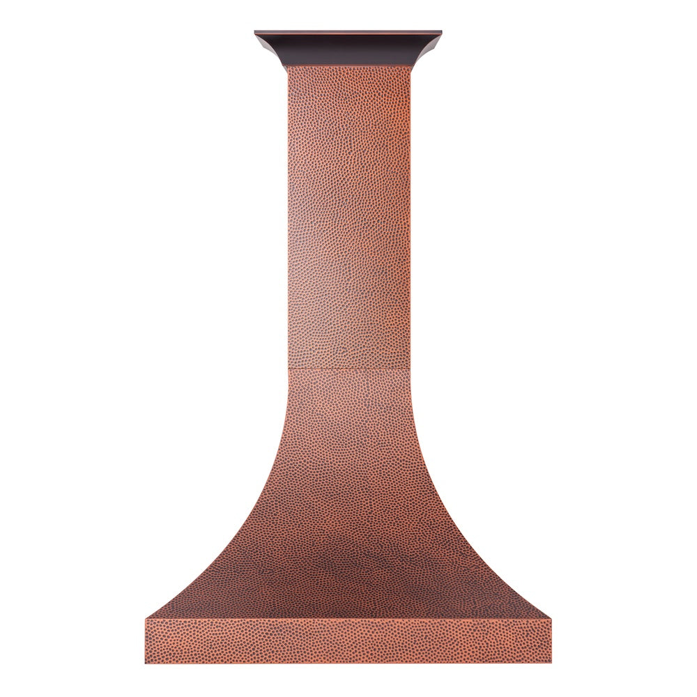 48 In. Designer Series Hand-hammered Copper Finish Ducted Wall Mount Range Hood 8632H48