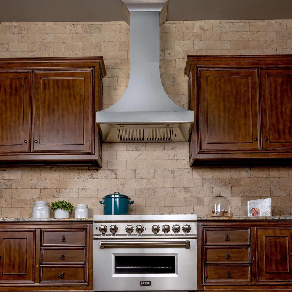 30 In. Designer Series Satin Stainless Steel Ducted Wall Range Hood 8632S30