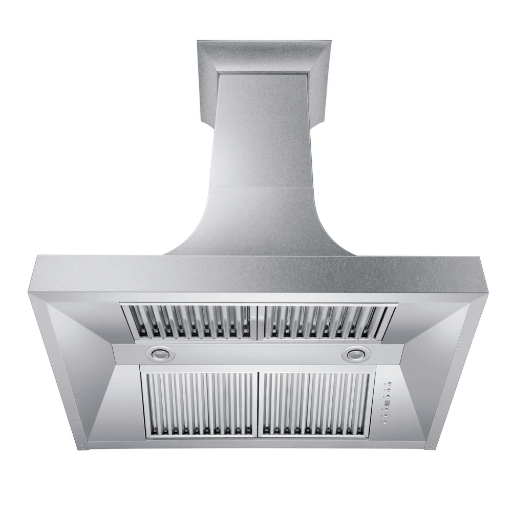 48 In. Designer Series Satin Stainless Steel Ducted Wall Range Hood 8632S48