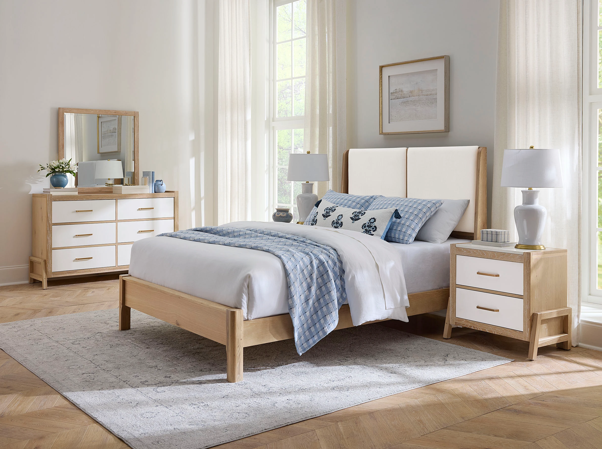 Queen Shelter Uph Bed-Pure White 864553355052722