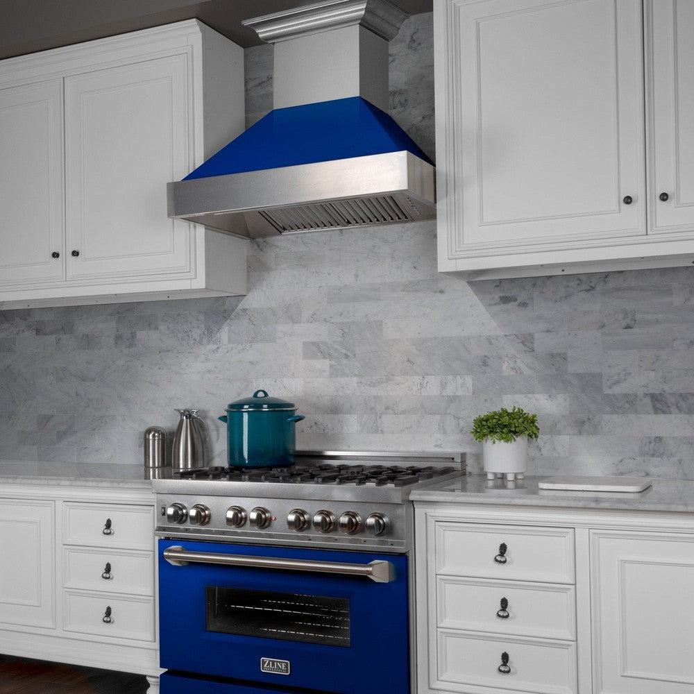 Ducted DuraSnow Stainless Steel Range Hood with Gloss Shell (8654BG) - 36 Inch 8654BG36