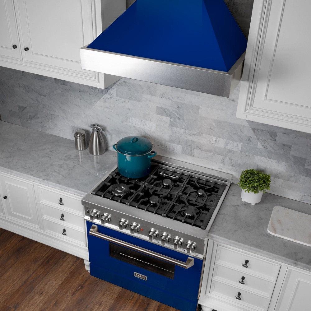 Ducted DuraSnow Stainless Steel Range Hood with Gloss Shell (8654BG) - 36 Inch 8654BG36