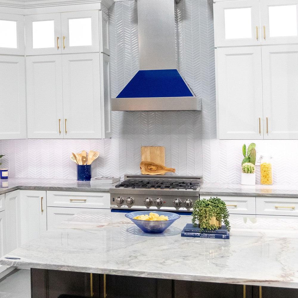 Ducted DuraSnow Stainless Steel Range Hood with Gloss Shell (8654BG) - 48 Inch 8654BG48