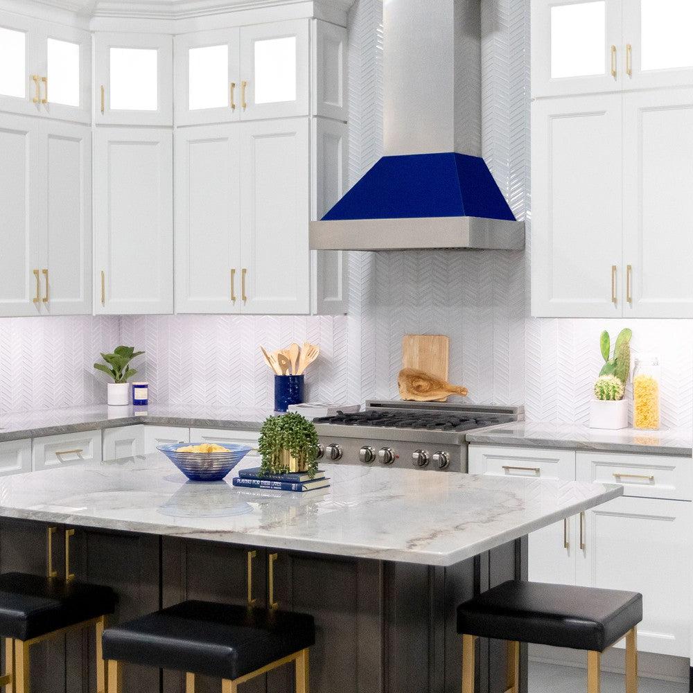 Ducted DuraSnow Stainless Steel Range Hood with Gloss Shell (8654BG) - 48 Inch 8654BG48