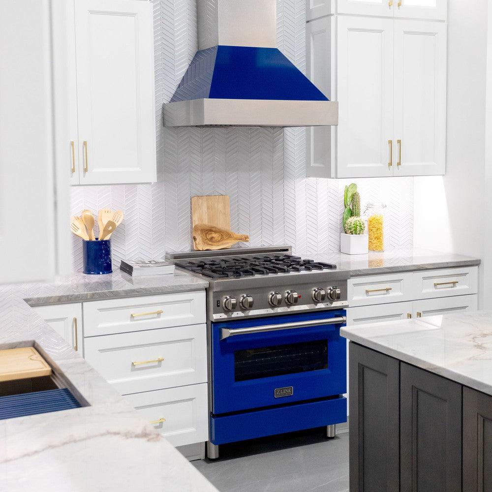 Ducted DuraSnow Stainless Steel Range Hood with Gloss Shell (8654BG) - 48 Inch 8654BG48