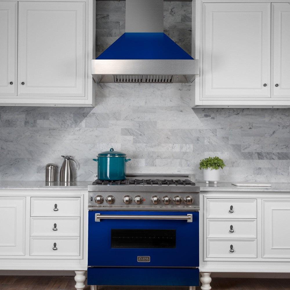 Ducted DuraSnow Stainless Steel Range Hood with Gloss Shell (8654BG) - 48 Inch 8654BG48