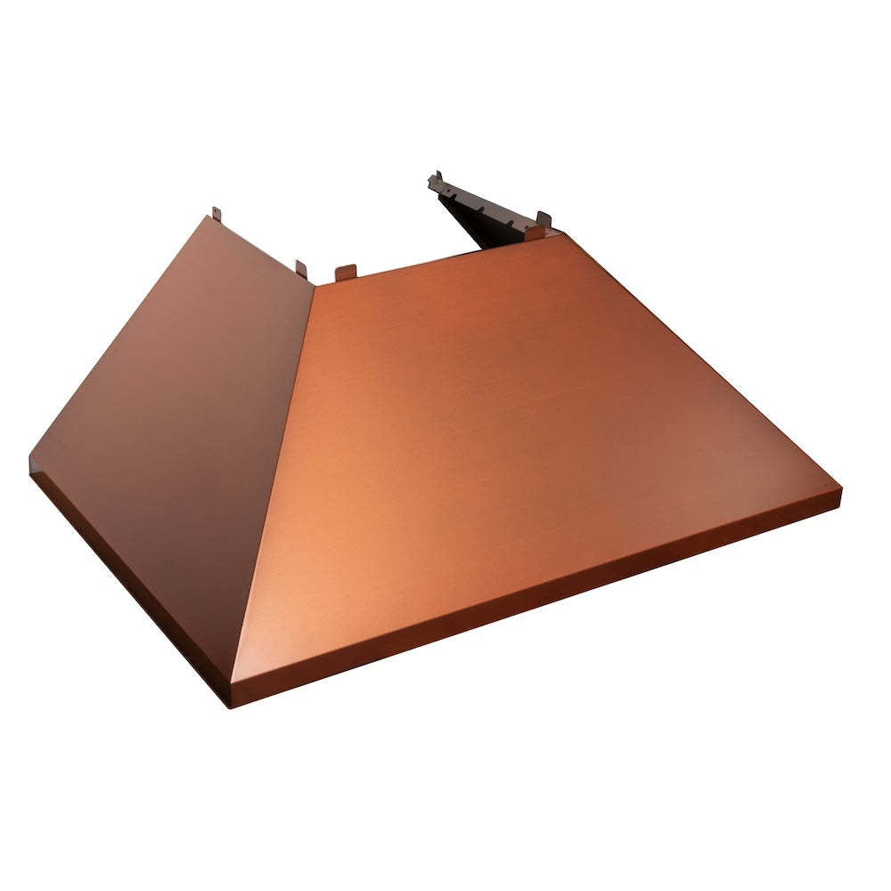 30 In. Ducted Satin Stainless Steel Wall Mount Range Hood With Copper Shell 8654C30