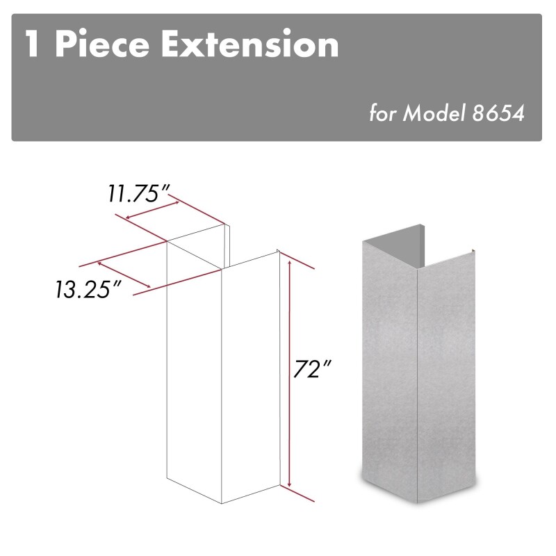 61" DuraSnow Extended Chimney and Crown 8654E