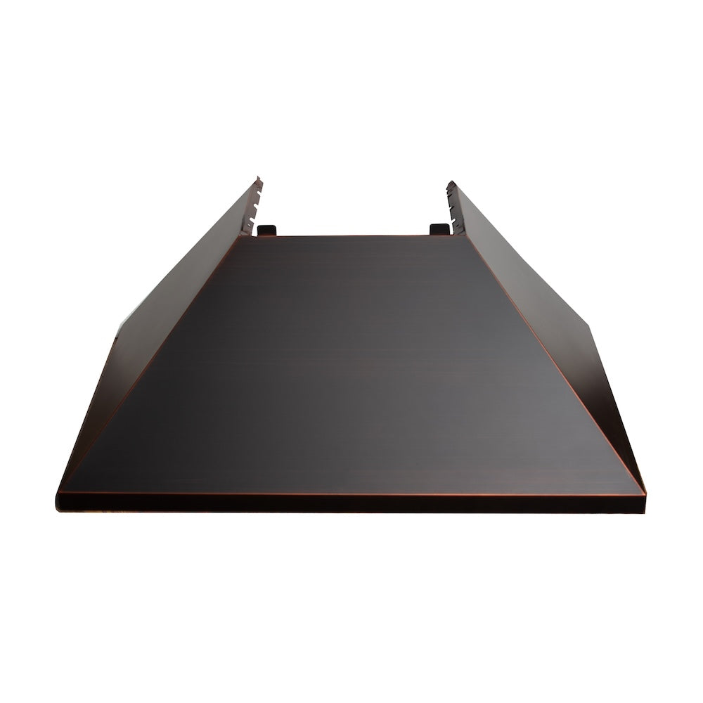 30 In. Ducted Satin Stainless Steel Wall Mount Range Hood With Oil Rubbed Bronze Shell 8654ORB30
