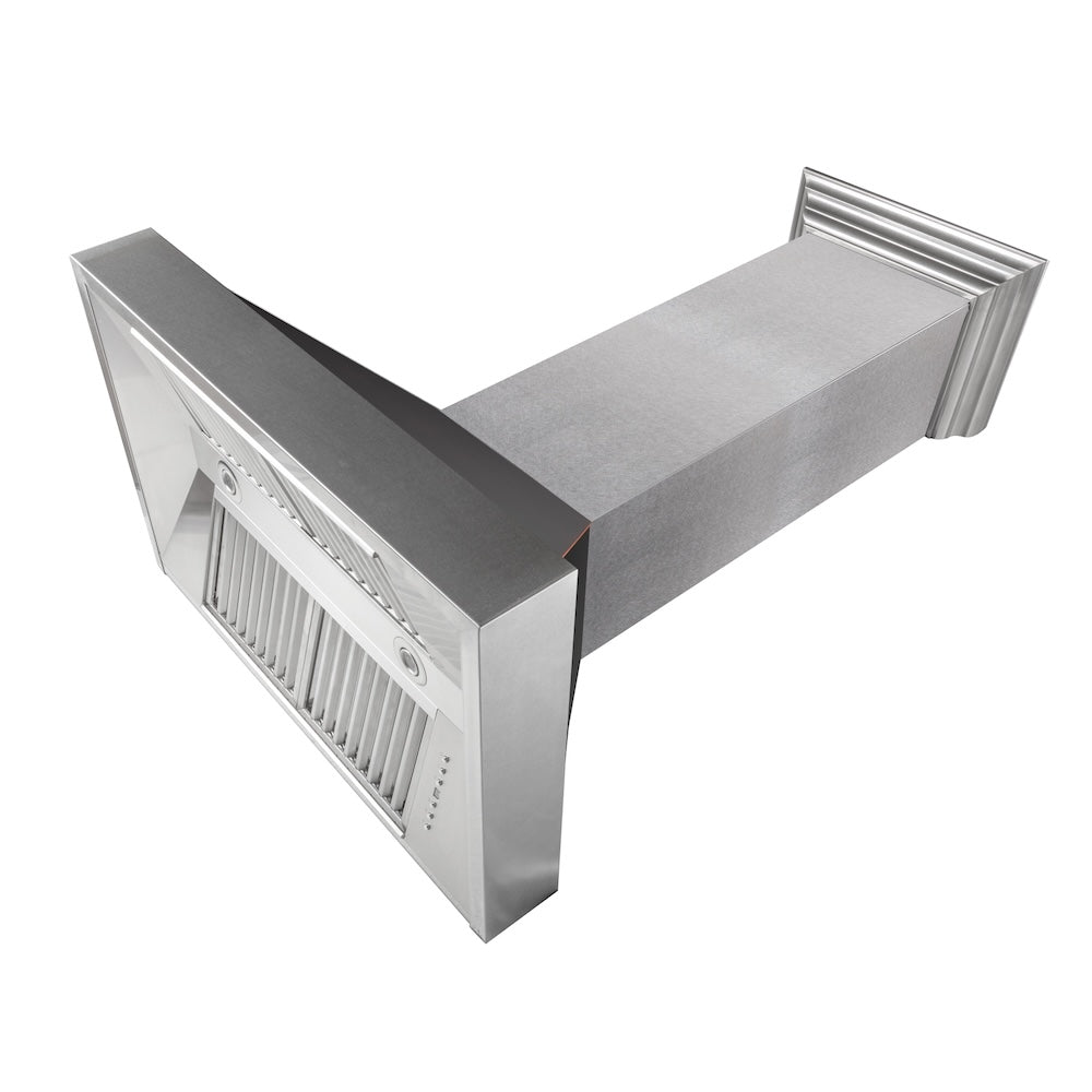 36 In. Ducted Satin Stainless Steel Wall Mount Range Hood With Oil Rubbed Bronze Shell 8654ORB36
