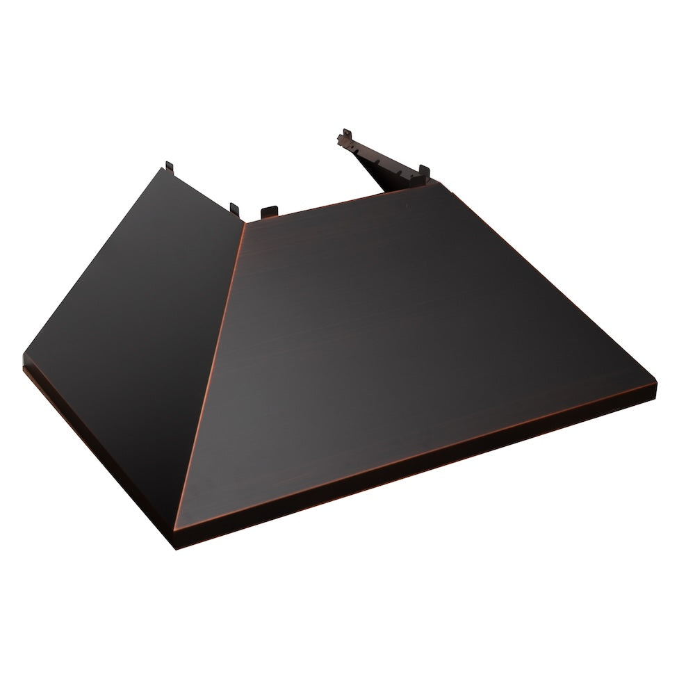 36 In. Ducted Satin Stainless Steel Wall Mount Range Hood With Oil Rubbed Bronze Shell 8654ORB36
