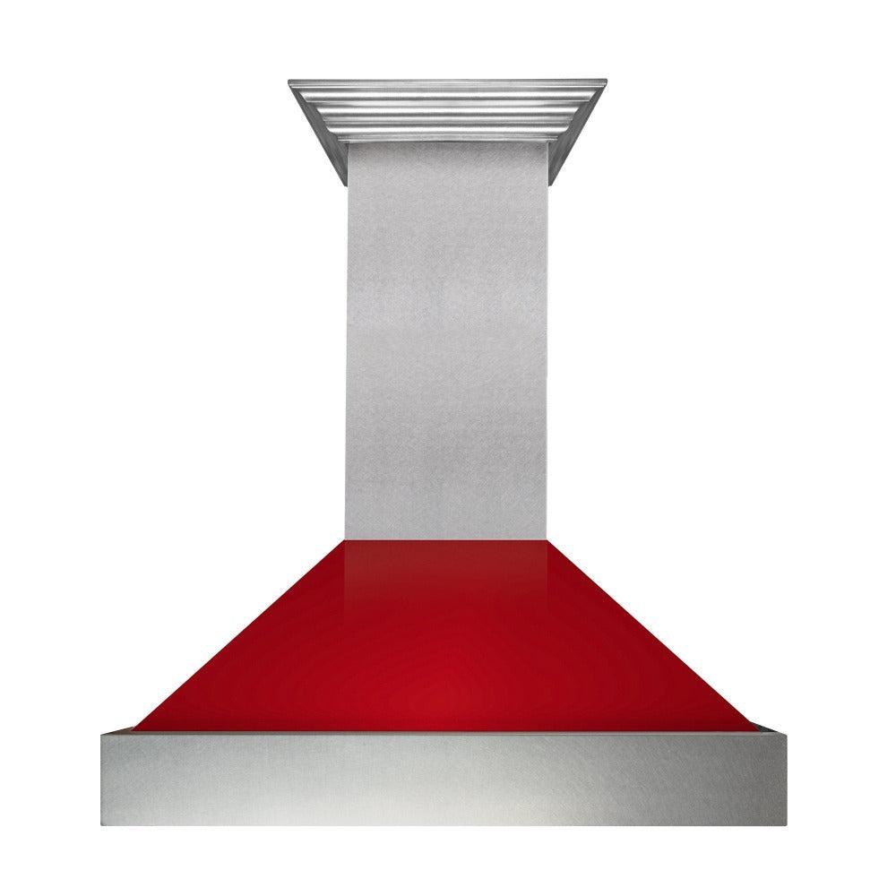 Ducted DuraSnow Range Hood with Red Gloss Shell (8654RG) - 48 Inch 8654RG48