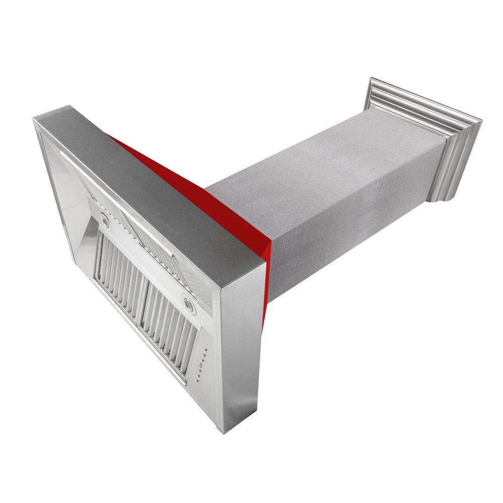 Ducted DuraSnow Range Hood with Red Matte Shell (8654RM) - 30 Inch 8654RM30