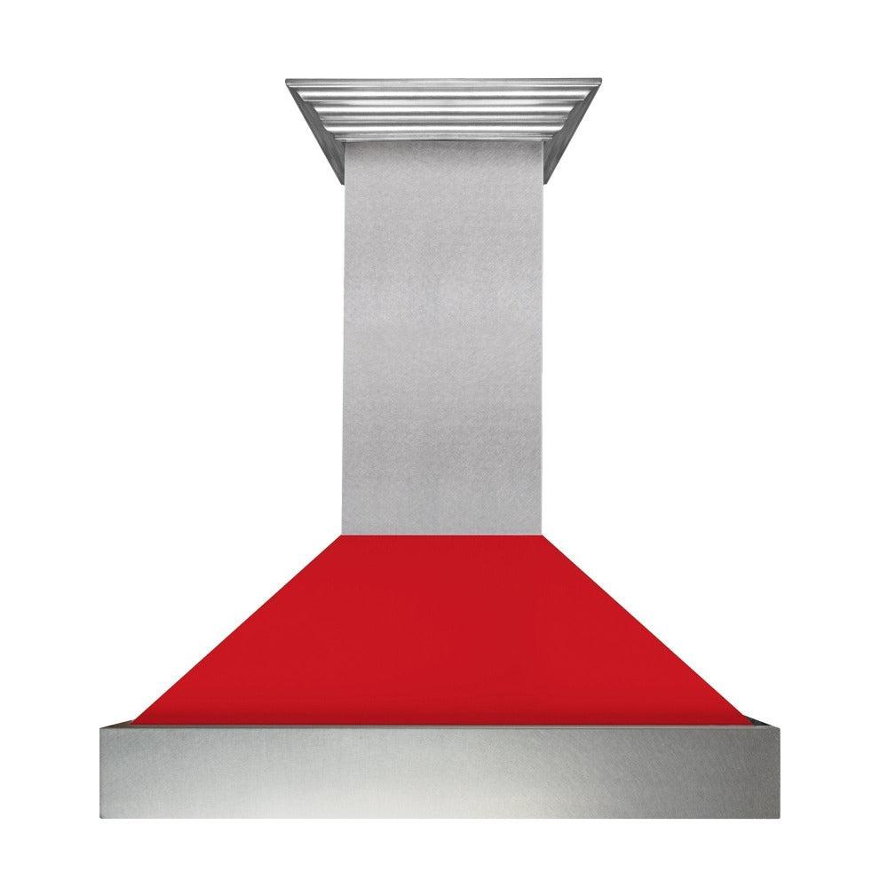 Ducted DuraSnow Range Hood with Red Matte Shell (8654RM) - 48 Inch 8654RM48