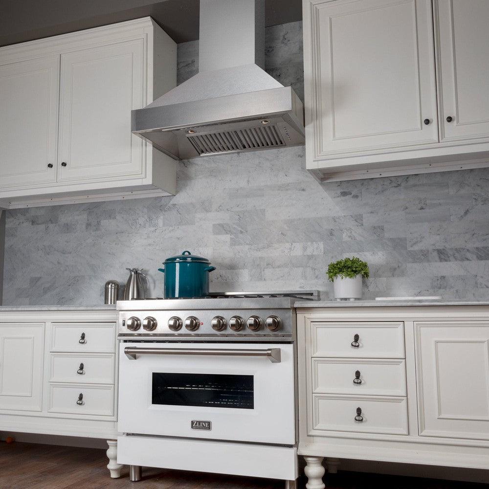 36 In. Satin Stainless Steel Wall Mount Range Hood 8654SN36