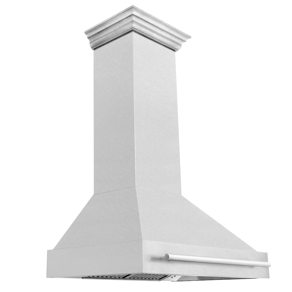 36 In. Satin Stainless Steel Wall Mount Range Hood With Stainless Steel Handle 8654SNX36
