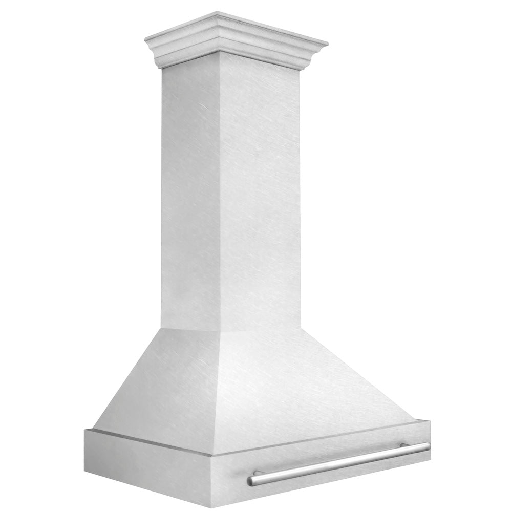 36 In. Satin Stainless Steel Wall Mount Range Hood With Stainless Steel Handle 8654SNX36