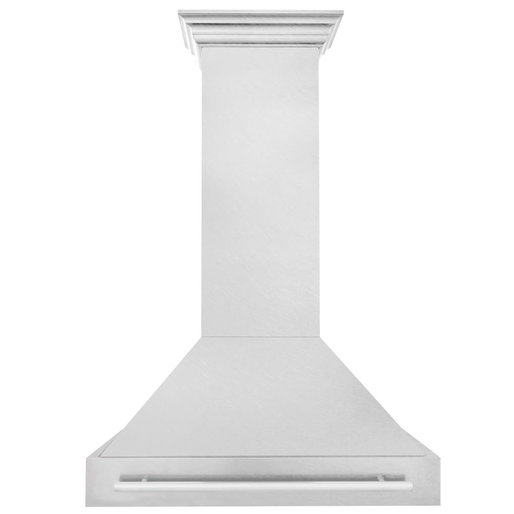 36 In. Satin Stainless Steel Wall Mount Range Hood With Stainless Steel Handle 8654SNX36
