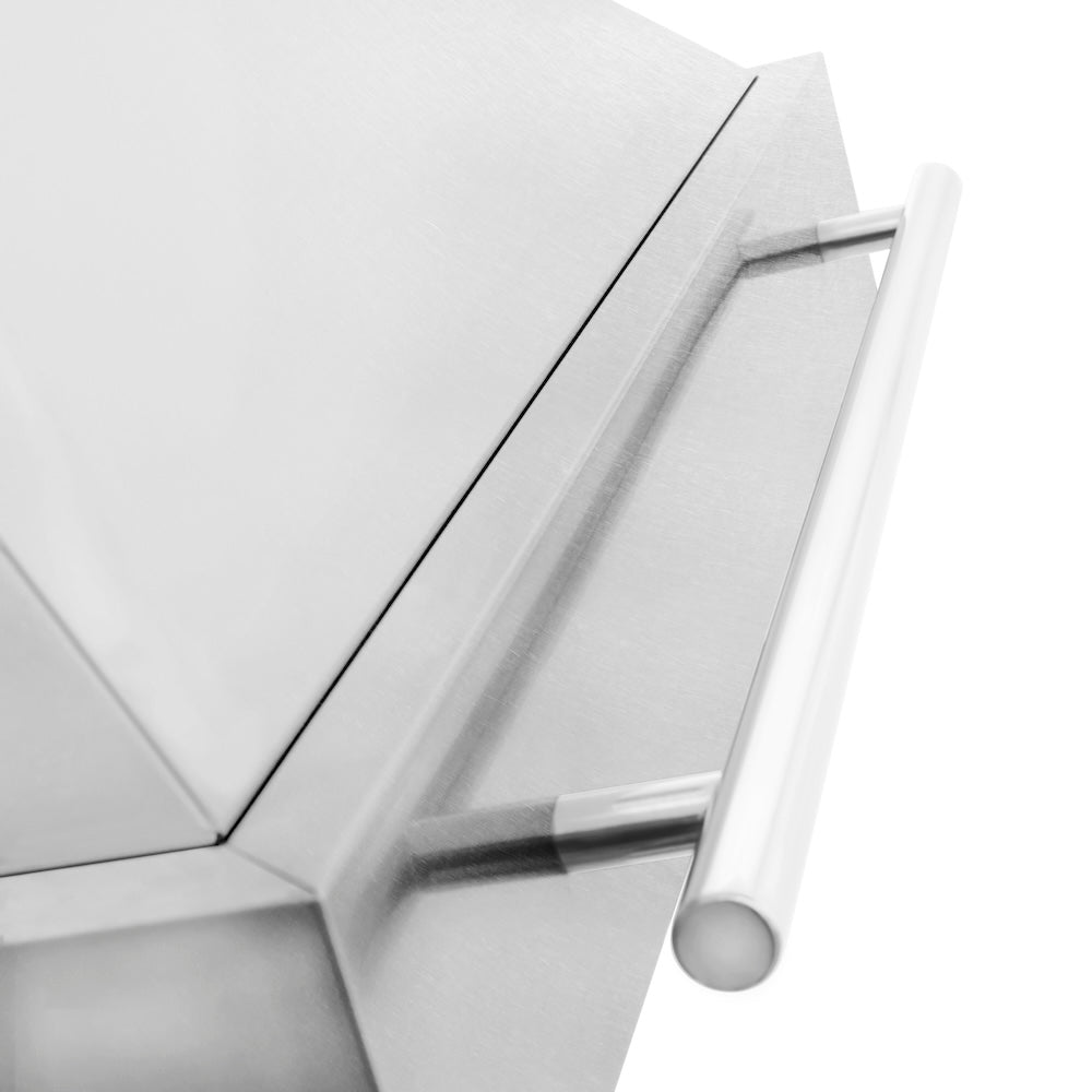 36 In. Satin Stainless Steel Wall Mount Range Hood With Stainless Steel Handle 8654SNX36