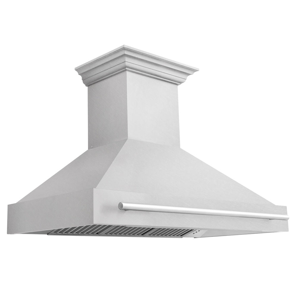 48 In. Satin Stainless Steel Wall Mount Range Hood With Stainless Steel Handle 8654SNX48