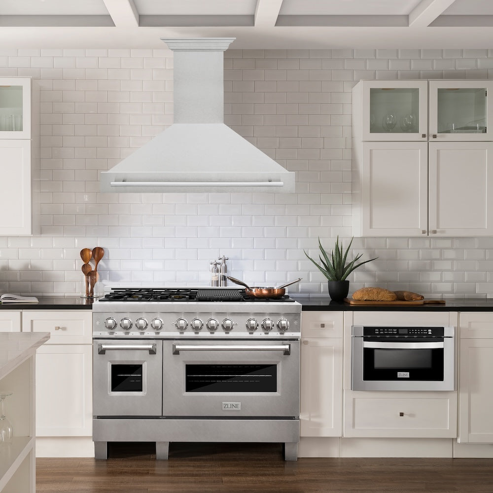 48 In. Satin Stainless Steel Wall Mount Range Hood With Stainless Steel Handle 8654SNX48