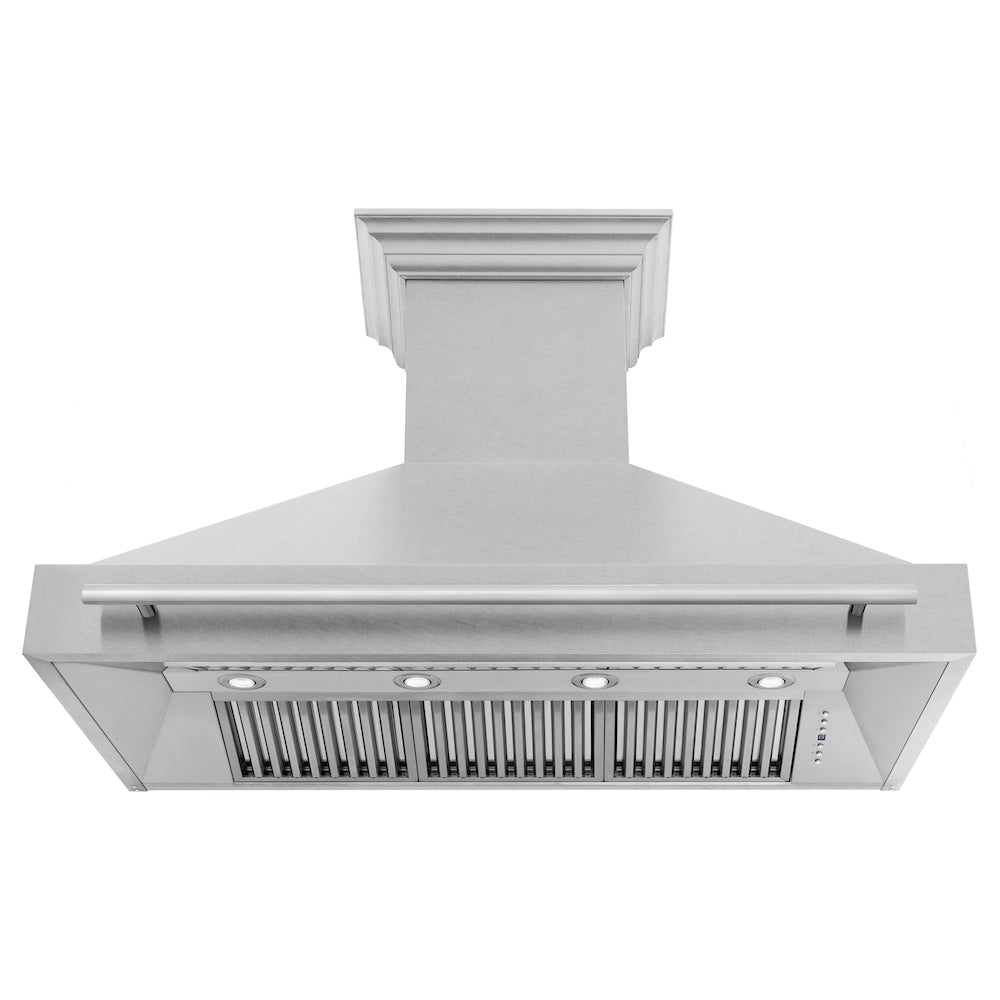 48 In. Satin Stainless Steel Wall Mount Range Hood With Stainless Steel Handle 8654SNX48