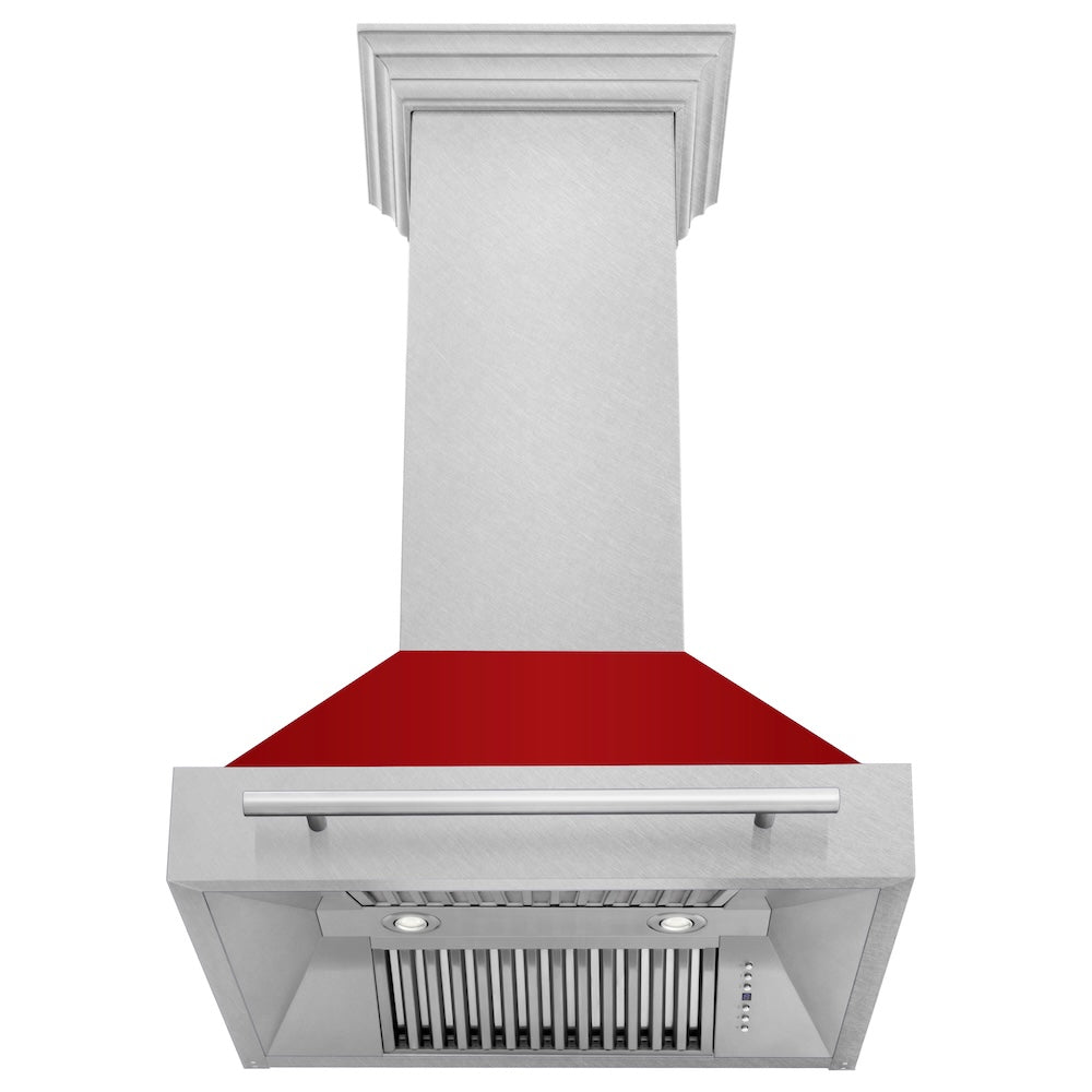 30" DuraSnow® Range Hood with Color Shell Options (8654SNX-30) - Red Gloss 8654SNXRG30