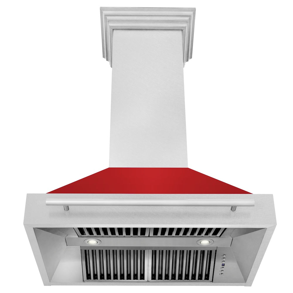 36" DuraSnow® Range Hood with Shell (8654SNX-36) - Red Matte 8654SNXRM36