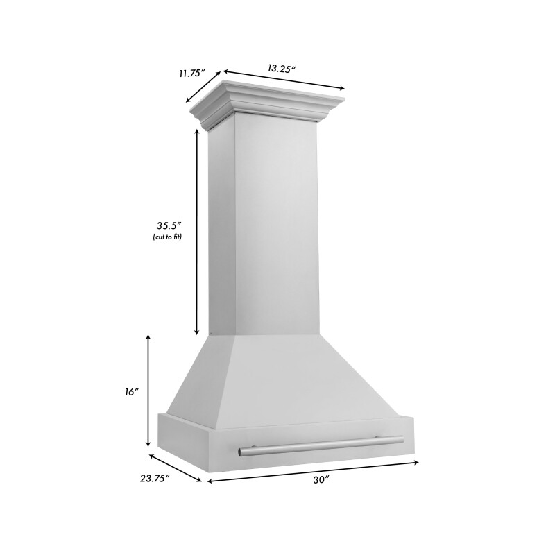 30" Range Hood with Colored Shell and Handle 8654STX30