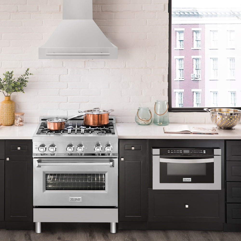 30 In. Stainless Steel Range Hood With Stainless Steel Handle 8654STX30