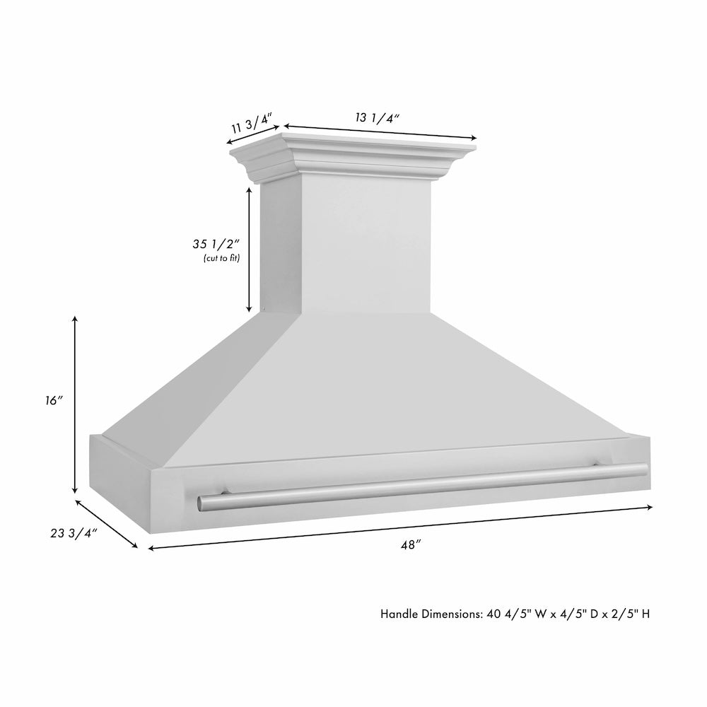 48 In. Stainless Steel Range Hood With Stainless Steel Handle 8654STX48