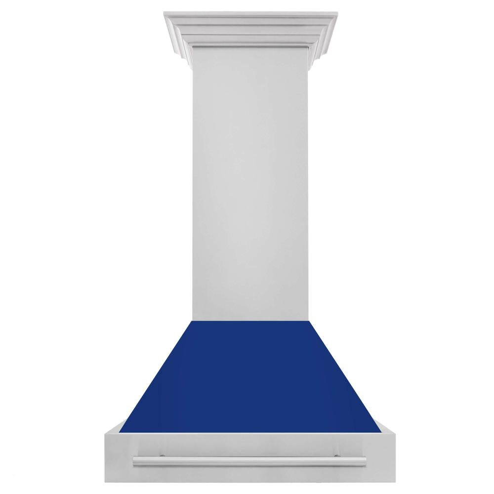 30" Stainless Steel Range Hood with Colored Shell and Stainless Steel Handle (8654STX-30) Gloss 8654STXBG30