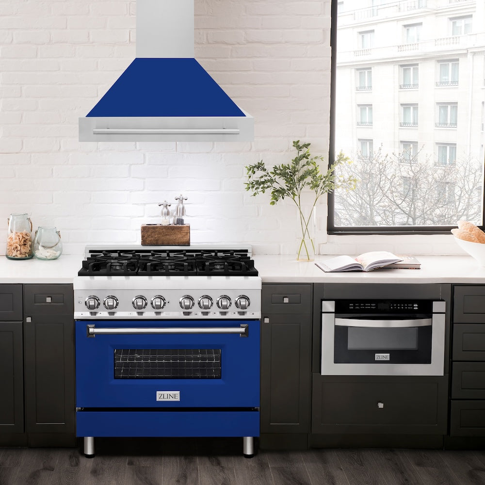 36" Stainless Steel Range Hood Stainless Steel Handle (8654STX-36) Gloss 8654STXBG36