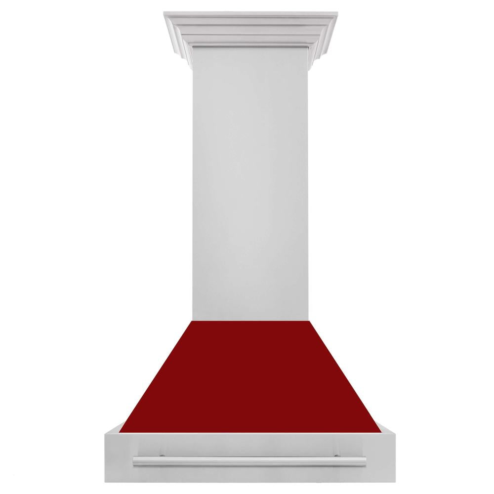 30" Range Hood with Colored Shell and Handle (8654STX-30) - Red Gloss 8654STXRG30