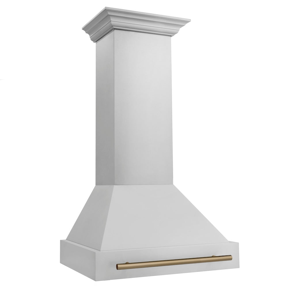 Autograph Edition 30 In. Stainless Steel Range Hood With Stainless Steel Shell And Champagne Bronze Handle 8654STZ30CB
