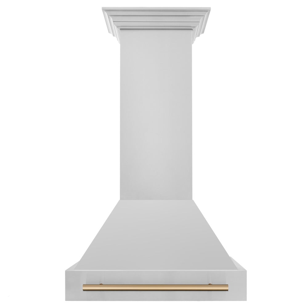 Autograph Edition 30 In. Stainless Steel Range Hood With Stainless Steel Shell And Champagne Bronze Handle 8654STZ30CB