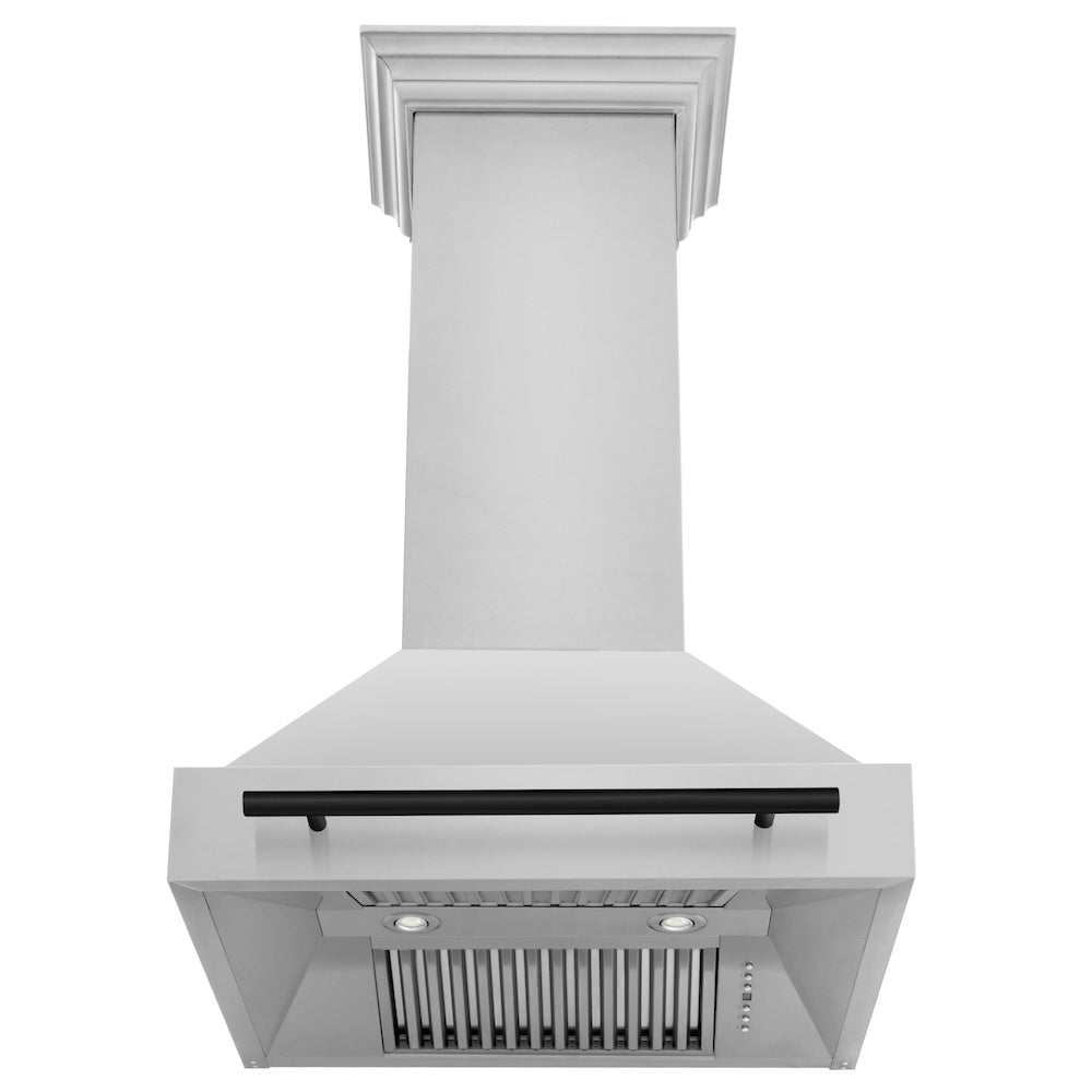 Autograph Edition 30 In. Stainless Steel Range Hood With Stainless Steel Shell And Matte Black Handle 8654STZ30MB