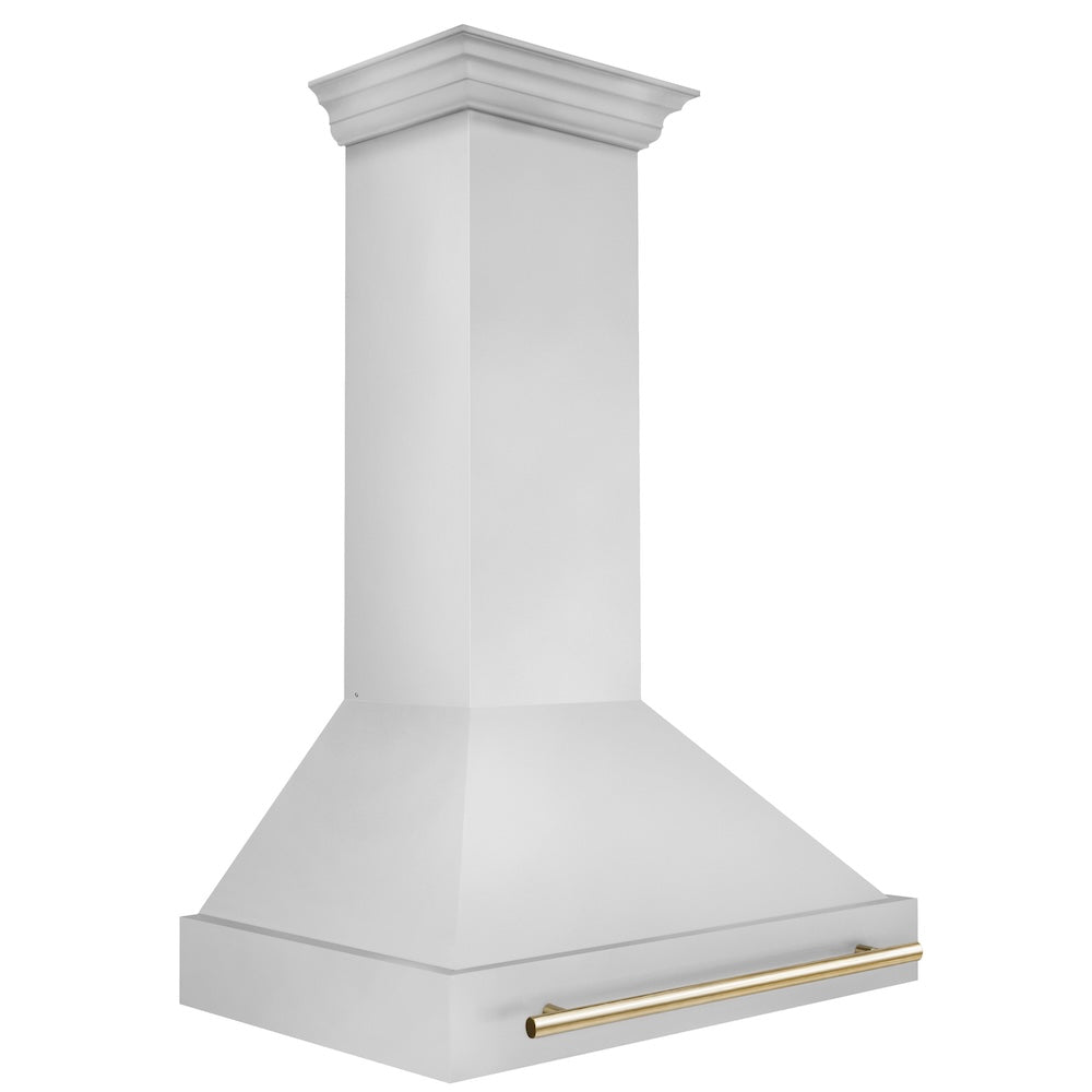 Autograph Edition 36 In. Stainless Steel Range Hood With Stainless Steel Shell And Polished Gold Handle 8654STZ36G