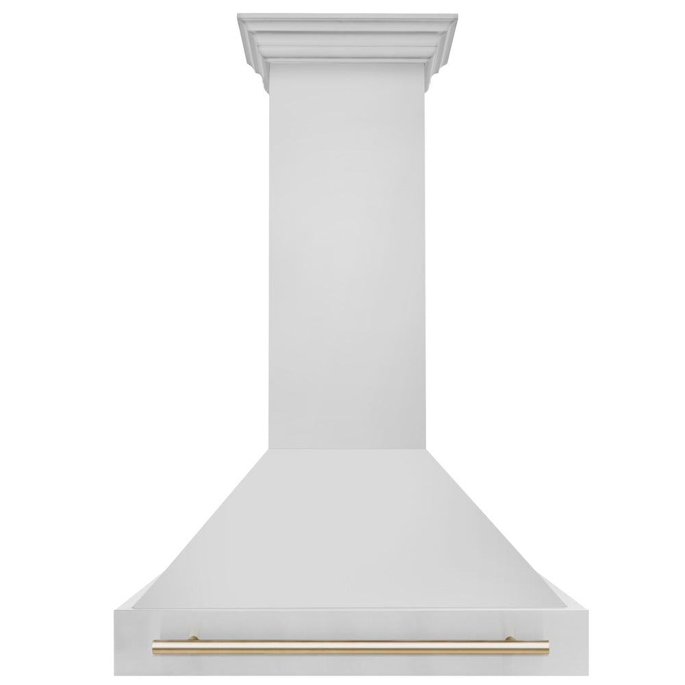 Autograph Edition 36 In. Stainless Steel Range Hood With Stainless Steel Shell And Polished Gold Handle 8654STZ36G