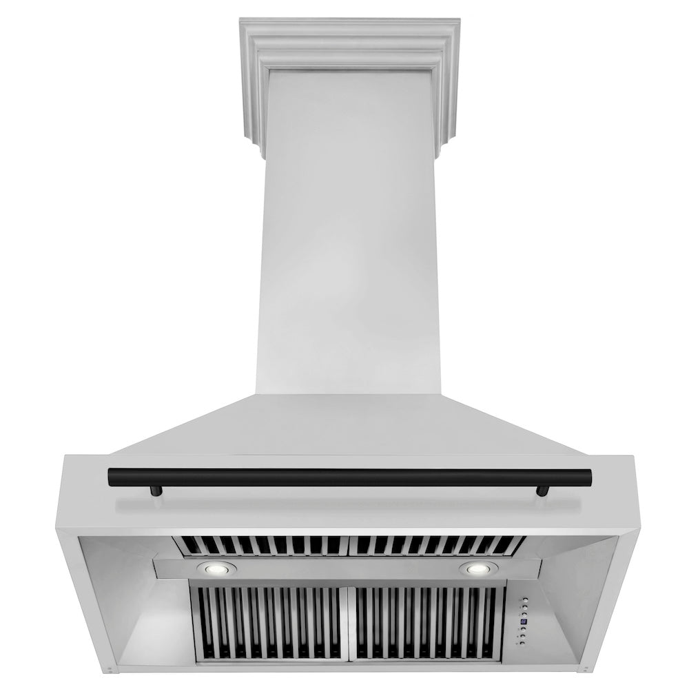 Autograph Edition 36 In. Stainless Steel Range Hood With Stainless Steel Shell And Matte Black Handle 8654STZ36MB