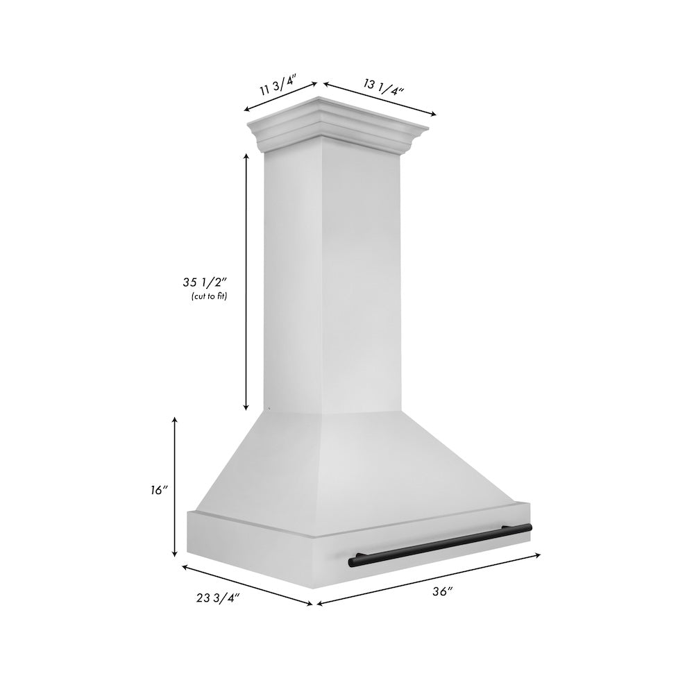 Autograph Edition 36 In. Stainless Steel Range Hood With Stainless Steel Shell And Matte Black Handle 8654STZ36MB