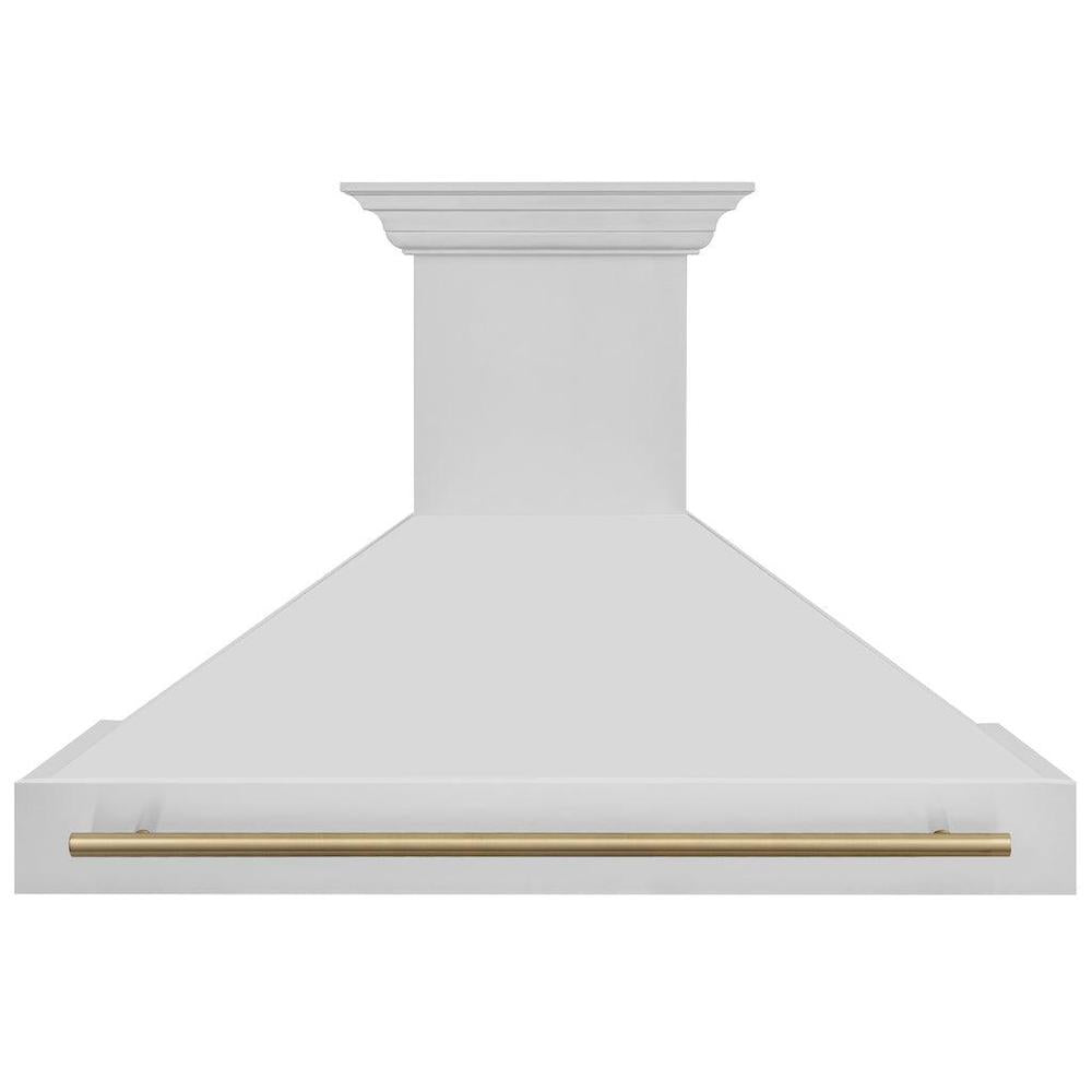 Autograph Edition 48 In. Stainless Steel Range Hood With Stainless Steel Shell And Champagne Bronze Handle 8654STZ48CB