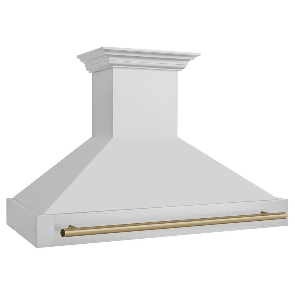 Autograph Edition 48 In. Stainless Steel Range Hood With Stainless Steel Shell And Champagne Bronze Handle 8654STZ48CB