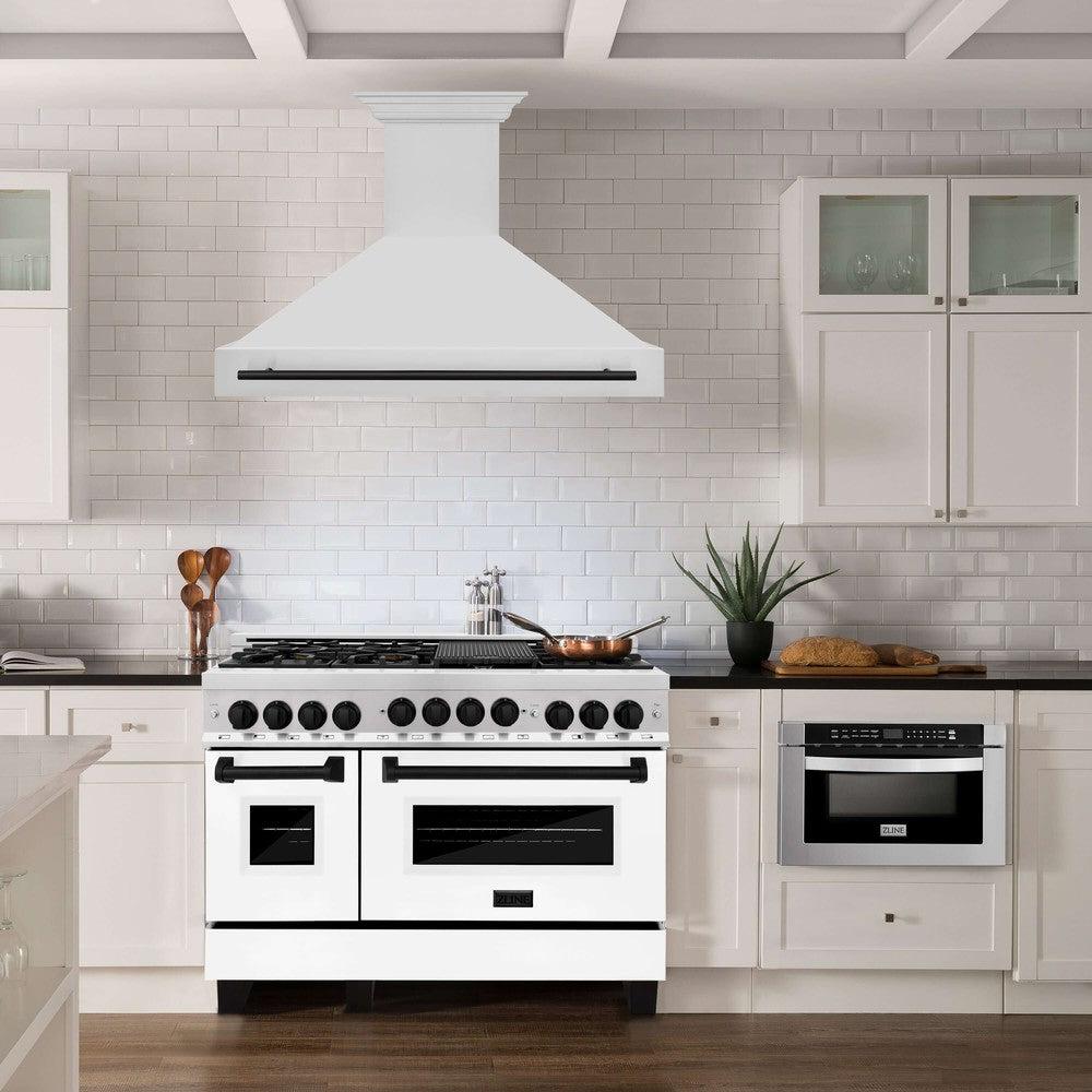 Autograph Edition 48 In. Stainless Steel Range Hood With Stainless Steel Shell And Matte Black Handle 8654STZ48MB
